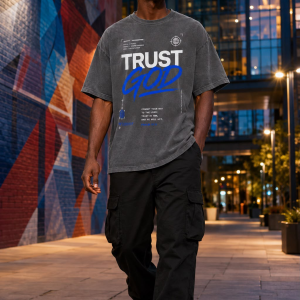THE TRUST GOD TEE — Vintage Wash | Psalm 37:5 | Faith Streetwear