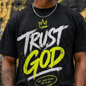 Trust God Oversized Vintage Wash Tee
