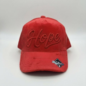 Red Terry Cloth "Hope" Trucker Hat